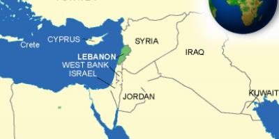 Libanonin kartta - Kartat Libanon (Länsi-Aasia - Aasia)